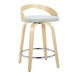 Grotto - Fixed-Height Swivel Counter Stool With Natural Wood (Set of 2)
