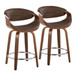 Symphony - Fixed-Height Counter Stool With Walnut Base (Set of 2)