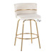 Cinch Claire - 26" Fixed-Height Counter Stool (Set of 2) - Gold Base