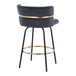 Cinch Claire - 26" Fixed-Height Counter Stool (Set of 2) - Gold And Black Base