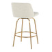 Toriano - 26" Fixed-Height Counter Stool (Set of 2) - Gold Base