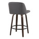 Toriano - 26" Fixed-Height Counter Stool (Set of 2) - Walnut & Black Base