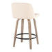 Toriano - 26" Fixed-Height Counter Stool (Set of 2) - Light Brown & Black Base