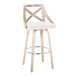 Charlotte - 30" Fixed-Height Barstool (Set of 2) - White Washed Frame