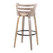 Cosi - 30" Fixed-Height Barstool (Set of 2) - Gray Backrest