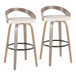 Grotto - 30" Fixed-Height Barstool (Set of 2) - Light Gray Wood