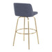 Toriano - 30" Fixed-Height Barstool (Set of 2) - Gold Base