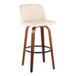 Toriano - 30" Faux Leather Fixed-Height Barstool (Set of 2) - Walnut & Chrome Base