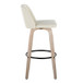 Toriano - 30" Fixed-Height Barstool (Set of 2) - White Wash And Black Round Base