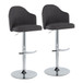 Ahoy - Adjustable Barstool With Chrome Metal Base (Set of 2)