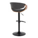 Curvo - Adjustable Barstool (Set of 2) - Black Base