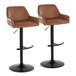 Daniella - Adjustable Barstool With Swivel - Black Metal (Set of 2)