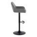Daniella - Adjustable Barstool With Swivel - Black Metal (Set of 2)