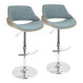 Fabrizzi - Adjustable Barstool - Chrome Base