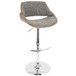 Fabrizzi - Adjustable Barstool - Chrome Base