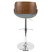Fabrizzi - Adjustable Barstool - Chrome Base