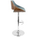 Fabrizzi - Adjustable Barstool - Chrome Base