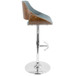 Fabrizzi - Adjustable Barstool - Chrome Base