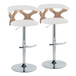 Gardenia - Adjustable Barstool (Set of 2) - Chrome Base