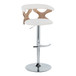 Gardenia - Adjustable Barstool (Set of 2) - Chrome Base