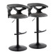 Gardenia - Adjustable Barstool (Set of 2) - Black Base And Black Wood Backrest