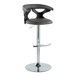 Gardenia - Adjustable Barstool (Set of 2) - Black Base And Black Wood Backrest
