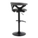 Gardenia - Adjustable Barstool (Set of 2) - Black Base And Black Wood Backrest