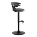 Gardenia - Adjustable Barstool (Set of 2) - Black Base And Black Wood Backrest