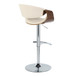 Symphony - Adjustable Barstool (Set of 2) - Chrome Base & Walnut Backrest