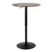 Elia - Adjustable Bar Table - Black Metal And Walnut Wood Top