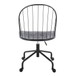 Riley - Adjustable High Back Office Chair - Black Metal And Black Wood