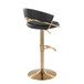 Jie - Adjustable Barstool With Swivel - Gold Metal (Set of 2)