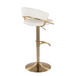 Jie - Adjustable Barstool With Swivel - Gold Metal (Set of 2)