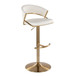 Jie - Adjustable Barstool With Swivel - Gold Metal (Set of 2)