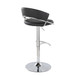Jie - Adjustable Barstool With Swivel - Chrome Metal (Set of 2)