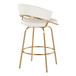 Jie - Fixed-Height Counter Stool With Swivel - Gold Metal (Set of 2)