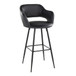 Margarite - 30" Fixed-Height Barstool - Black Metal (Set of 2)
