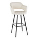 Margarite - 30" Fixed-Height Barstool - Black Metal (Set of 2)
