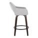Mustang - 26" Fixed-Height Counter Stool With Swivel - Walnut Glazed Wood (Set of 2)