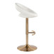 Posh - Glam Adjustable Barstool With Swivel - Gold Metal (Set of 2)
