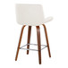 Santi - 25" Fixed-Height Counter Stool With Swivel - Walnut Wood (Set of 2)