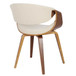 Curvo - Dining / Accent Chair (Set of 2) - Walnut Wood And Cream Fabric