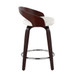 Grotto - Counter Stool With Swivel And White Faux Leather
