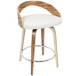 Grotto - Counter Stool With Swivel And White Faux Leather