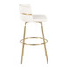 Cinch - 30" Fixed-Height Barstool With Swivel And Round Footrest (Set of 2) - Gold Metal
