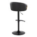 Claire - Adjustable Barstool With Rounded T Footrest (Set of 2) - Black Metal With Gold Metal Accent