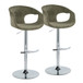 Curvo - Adjustable Barstool With Rounded T Footrest (Set of 2) - Chrome Metal