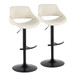 Fabrizzi - Adjustable Barstool With Rounded T Footrest (Set of 2) - Black Metal