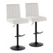 Hannah - Adjustable Barstool With Rounded T Footrest (Set of 2) - Black Metal