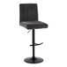 Hannah - Adjustable Barstool With Rounded T Footrest (Set of 2) - Black Metal